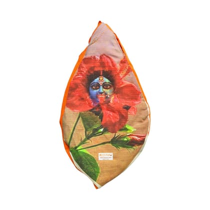 MAYAPURI Kali Mata Printed Cotton Beads Bag, Gomukhi Chanting Jhola with Zip Pocket and Sakshi Mala Counter, Pack of 1