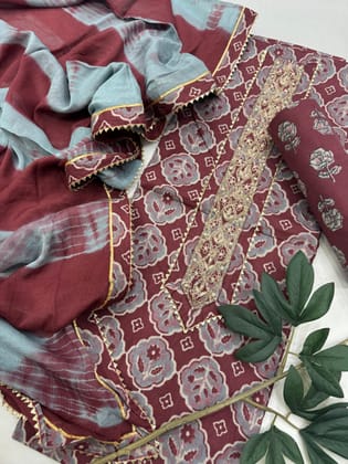 Elegant hand work gota suit