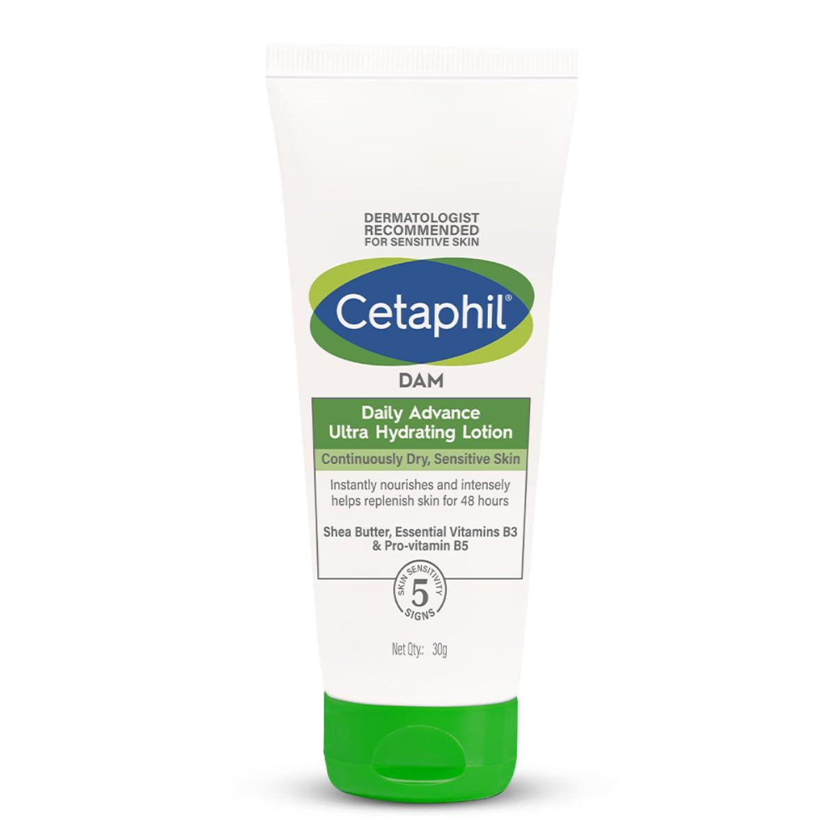 Cetaphil DAM Daily Advance Ultra Hydrating Lotion for Dry, Sensitive Skin| 30 g| Moisturizer with Shea Butter| Non-Greasy, Fragrance-Free| Paraben, Sulphate Free Cetaphil DAM Daily Advance Ultra Hydrating Lotion for Dry, Sensitive Skin| 30 g| Moisturizer