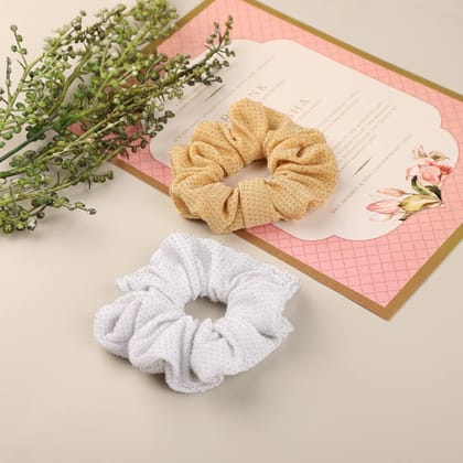 2 Pcs Satin Silk Women Scrunchies Hair Band