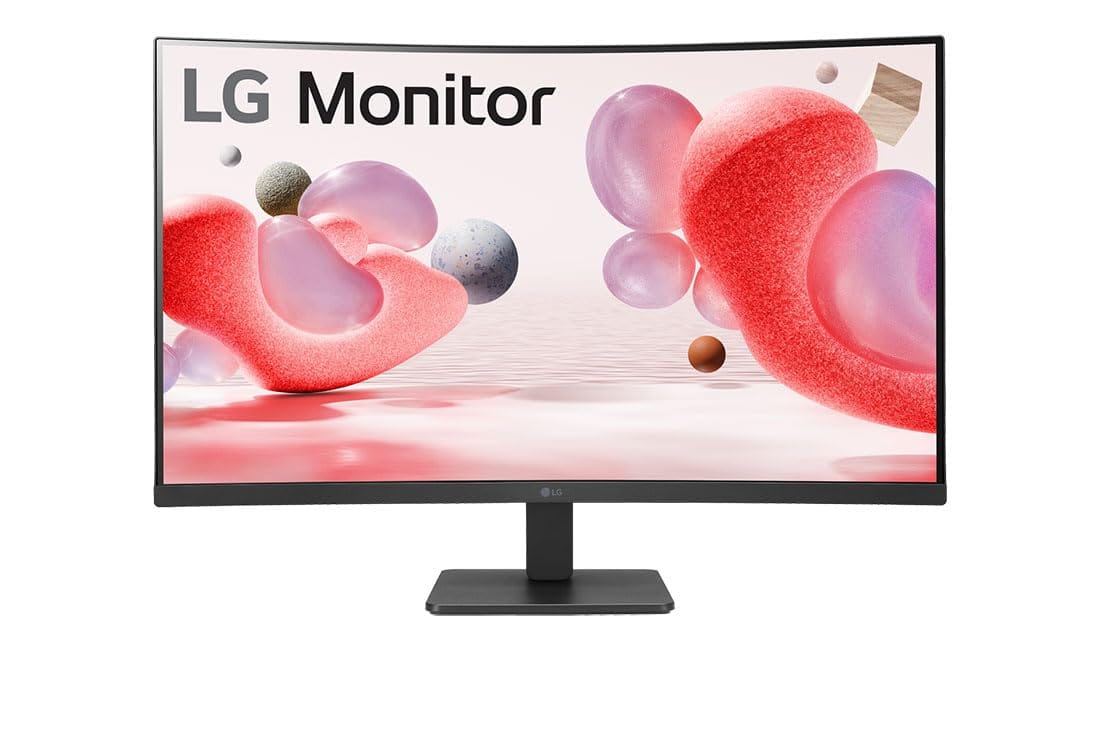 LG 32MR50C-B (32 Inch) Full HD Curved Monitor (1920 x 1080) with 100Hz, 5ms, VA Panel, Flicker Safe,3-Side Virtually Borderless - Black 