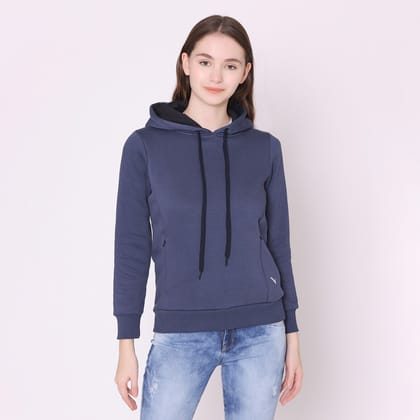 Women's Hoodie Jacket - Navy Navy S