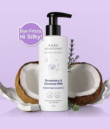 Bare Anatomy Rosemary Shampoo for Silky & Hydrating Hair, 200 ml