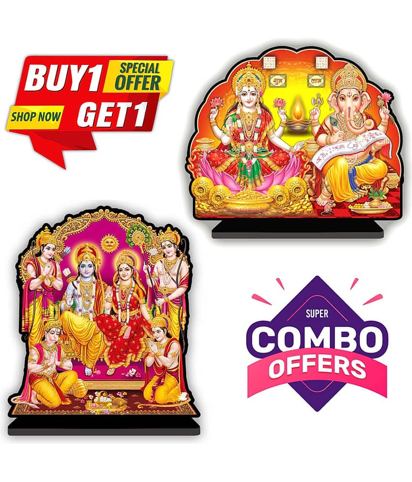 Saf Wood Laxmi Ganesh Idol ( 27.94 cm )