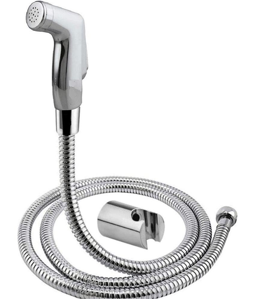 Bathfax Hindware Health faucet with 1 m Hose Pipe and Hook Health Faucet (Water Sprayer)