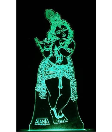SUPER AJANTA 2039 Lord Krisna Murlidhar 3D Night Lamp Multi - Pack of 1