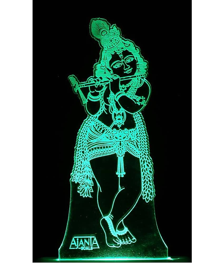 SUPER AJANTA 2039 Lord Krisna Murlidhar 3D Night Lamp Multi - Pack of 1