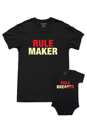Rule Maker - Rule Breaker-Black / S / Half Romper