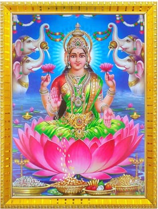 NOKKES Laxmi Devi Maa Mata Photo Frames Religious Photo frame 5X7 Inch Photo Frame_W14