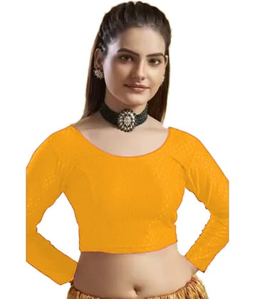 Laadli Yellow Readymade without Pad Cotton Blend Women's Blouse ( Pack of 1 )