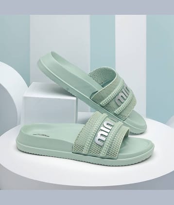 ASIAN FEMINA-12 Green Women's Slide Flip Flop