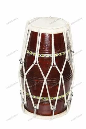 New Traditional Musical Instrument Musical Rope Dholak Mango Wood Folk With Cover
