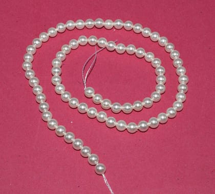 Natural Freshwater Round Pearl Oysters Loose Beads for  Craft & Jewelry Making.  FWP-034-Per String Of Approx 77 Pcs / 5 MM