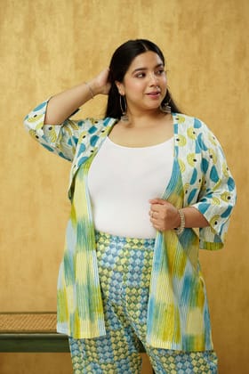 Divine Blue Cotton Co-ord 2 Piece Set Divine Blue Cotton Co-ord 2 Piece Set