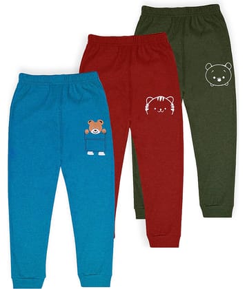 J&JP Pack of 3 Boys Cotton Blend Trackpant ( Multicolor )