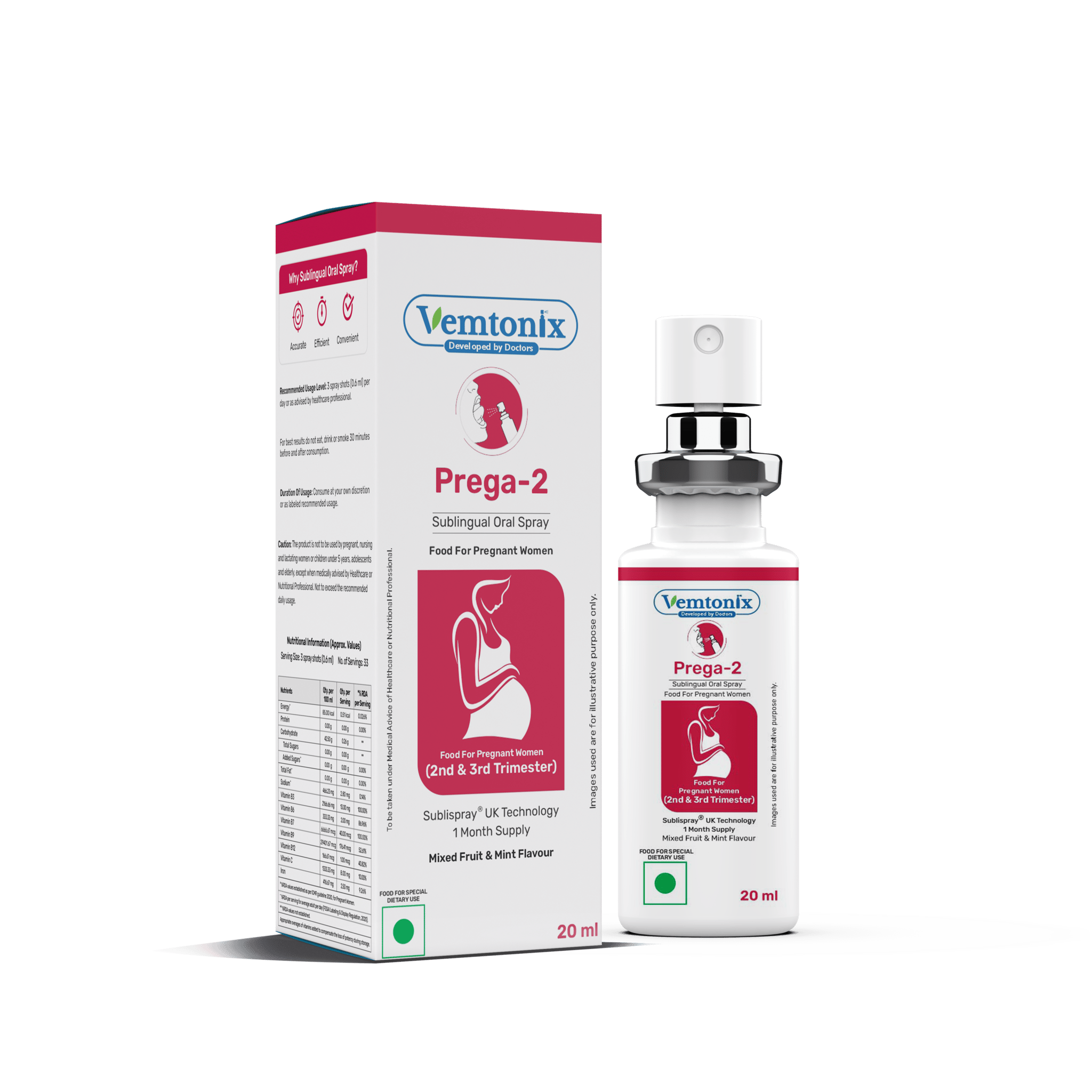 Vemtonix Prega 2 Sublingual Oral Spray