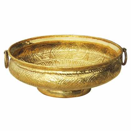 Brass Big Urli � Large Decorative Flower Bowl, Diameter : 27.7 Inch (FMAS574 X)