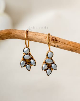 Gold Polish Silver Earrings CHE1929