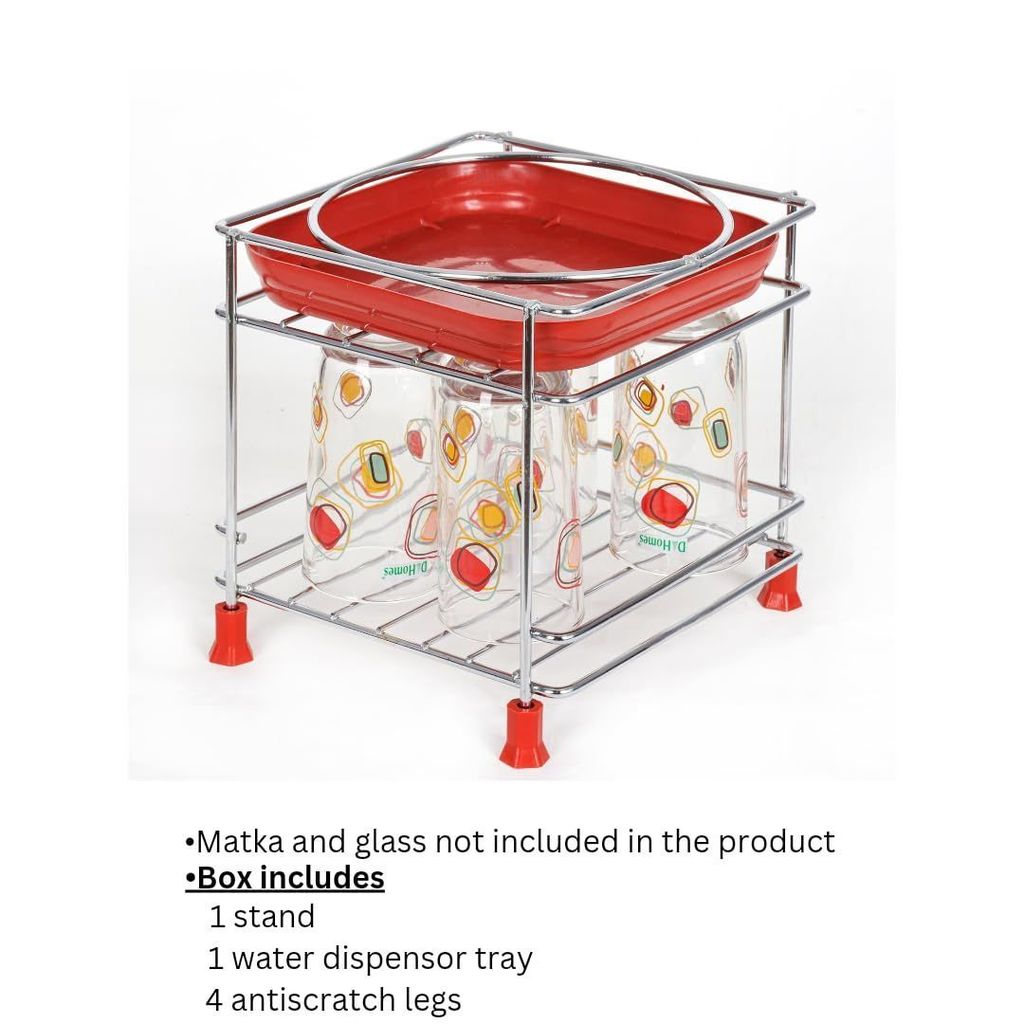 Steel Round  Matka Stand for Water Pot | Pot Stand for kitchen utensils | Steel Matka Stand for Kitchen | Water Pot Stand for Kitchen| 8 X 8 X 7.5 Inch ( Round Matka Stand)