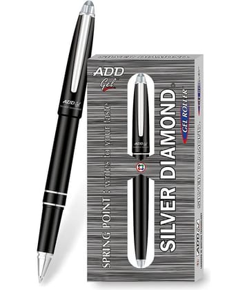 Add Gel Silver Diamond Gell Roller Pen 2 Pc (BLACK)