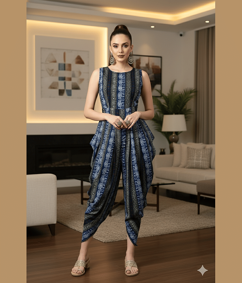 Lihana Women Crepe Jumpsuit ( Navy Blue )