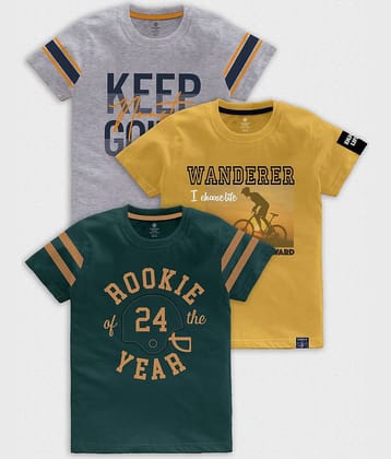 CODEZ Pack of 1 Boys Cotton Blend T-Shirt ( Multicolor )