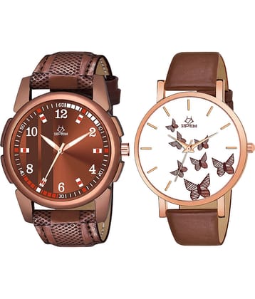 Septem Multicolor Leather Analog Men's Watch