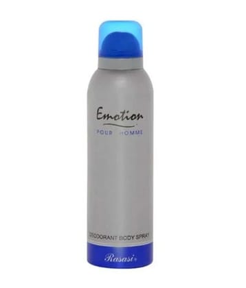 Rasasi Emotion Blue Body Deodorant - Strong Man Scent, 200 ml