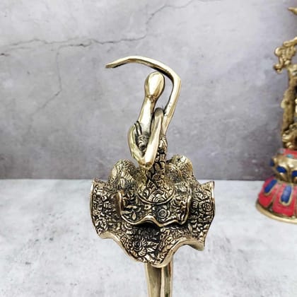 Brass Dancing Lady - 11.5 inch Height | Exquisite Brass Dancing Lady Sculpture for Home Decoration
