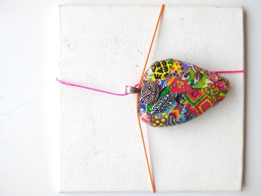 Psychedelic awesomeness handmade Pendant number 6