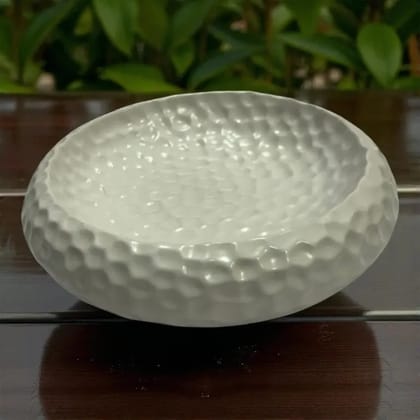 Dimple Haven Platter Bowl (Pearl White)