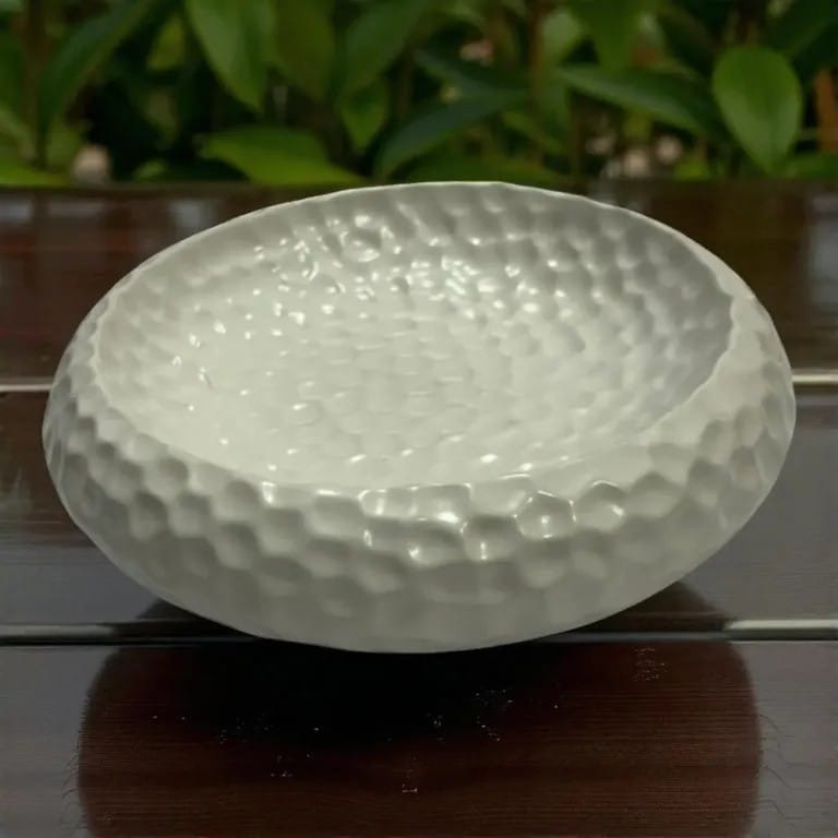 Dimple Haven Platter Bowl (Pearl White)