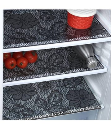 E-Retailer - Black PVC Fridge  Mats (Pack of 6)