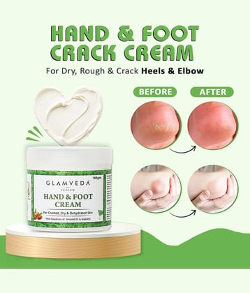 Glamveda Hand & Foot Crack Cream For Dry, Rough & Crack Heels 100 gm (Pack of 1)