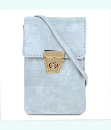 Cherry Tree Light Grey Faux Leather Sling Bag