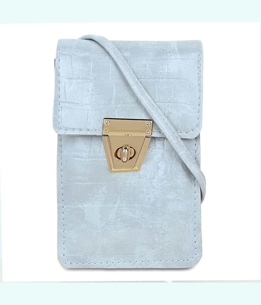 Cherry Tree Light Grey Faux Leather Sling Bag