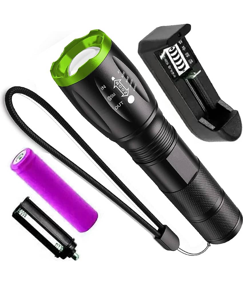 CROSTAL - 2W Rechargeable Flashlight Torch ( Pack of 1 )