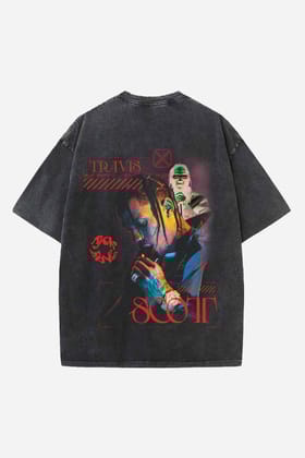 Travis Scott Designed Oversized T-shirt-XS / Vintage Black
