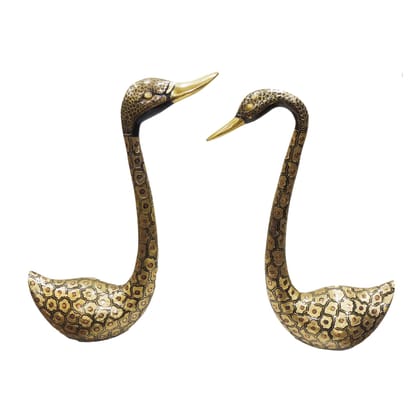 Brass Showpiece Duck Pair Statue (ANMAS138 G)