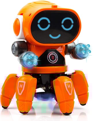 Robot Pioneer Colorful Lights and Music All Direction Movement Dancing Robot Toys for Boys and Girls (Color as per Stock Availability)