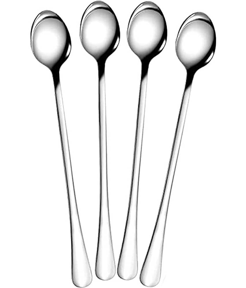 Dynore - Silver Stainless Steel Soda Spoon ( Pack of 4 )