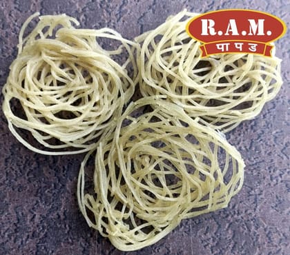 Ram Papad Rice Kurdai (200g) | Traditional Hand-Pressed Rice String Fryums Sun-Dried Crunchy
