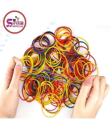 Shree Shyam™ Rubber Bands, 3inch. 200 Pcs Color Rubber Bands File Bands Rubber Stretchable Elastic Bands Sturdy Rubber Bands Elastics Bands for School Home and Office Use Stationery Supplies Home, Art & Craft, Office, shop