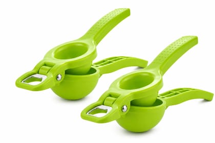RIZMO Manual Lemon Squeezer with Bottle Opener | Hand Press Citrus Juicer for Lemon, Lime & Orange | Heavy Duty Plastic Juicer | Easy Juice Extractor