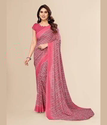 ANAND SAREES Georgette Printed Saree With Unstitched Blouse Piece ( Grey )