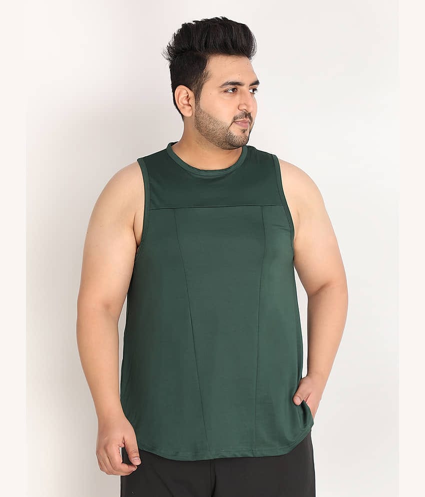 Chkokko Pack of 1 Polyester Regular Fit Men's T-Shirt ( Dark Green )