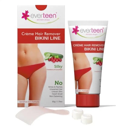 everteen SILKY Bikini Line Hair Remover Creme - 50g-1 Pack