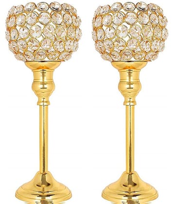 Urban hemlet Gold Table Top Metal Tea Light Holder - Pack of 1
