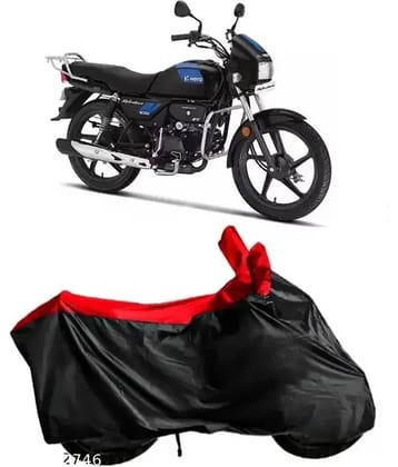 RONISH Bike Body Cover for Hero Splendor Plus ( Pack of 1 ) , Red