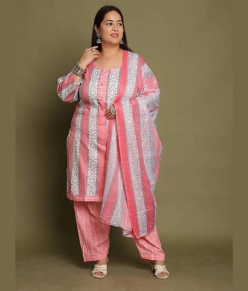 Rajnandini Cotton Blend Printed Kurti With Pants Women's Stitched Salwar Suit - Multicolor ( Pack of 1 )